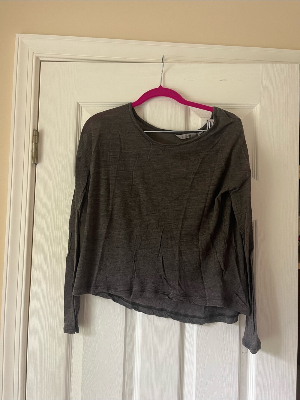 Athleta Women's Long-Sleeve Crewneck Top - Charcoal